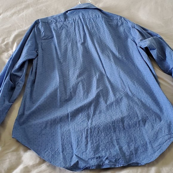 Calvin Klein Slim Fit Large Blue Dress Shirt - Picture 2 of 3